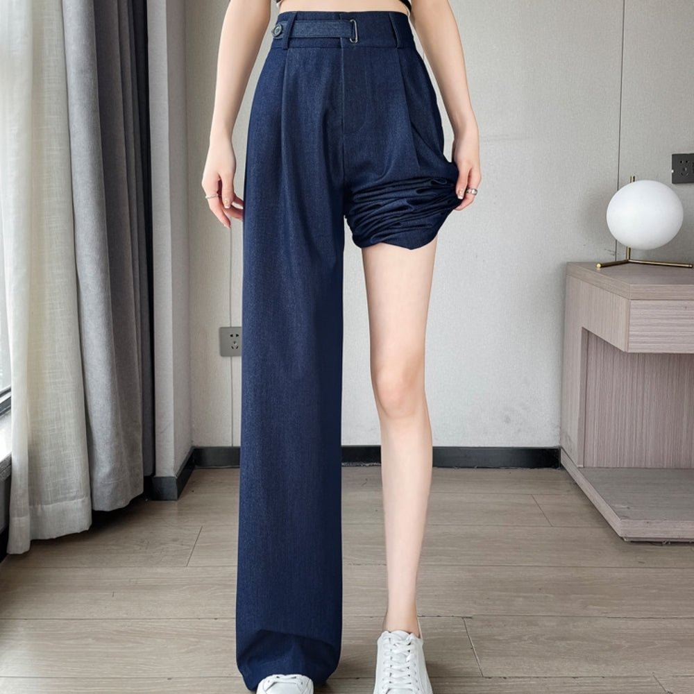 テンセルデニムストレートパンツ|オフィスカジュアル レディース 通販【ミレジェネ】