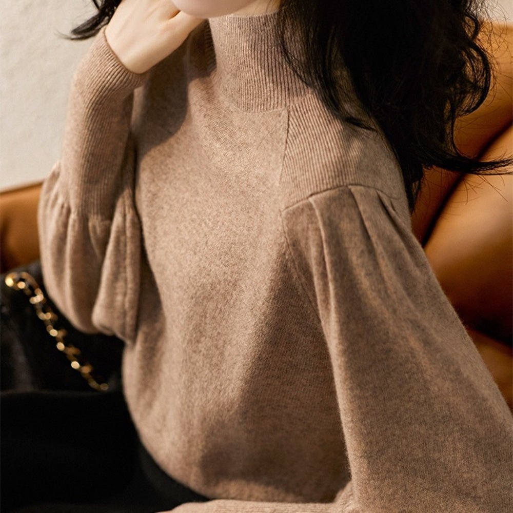 ハイネックパフスリーブニット|オフィスカジュアル レディース 通販【ミレジェネ】