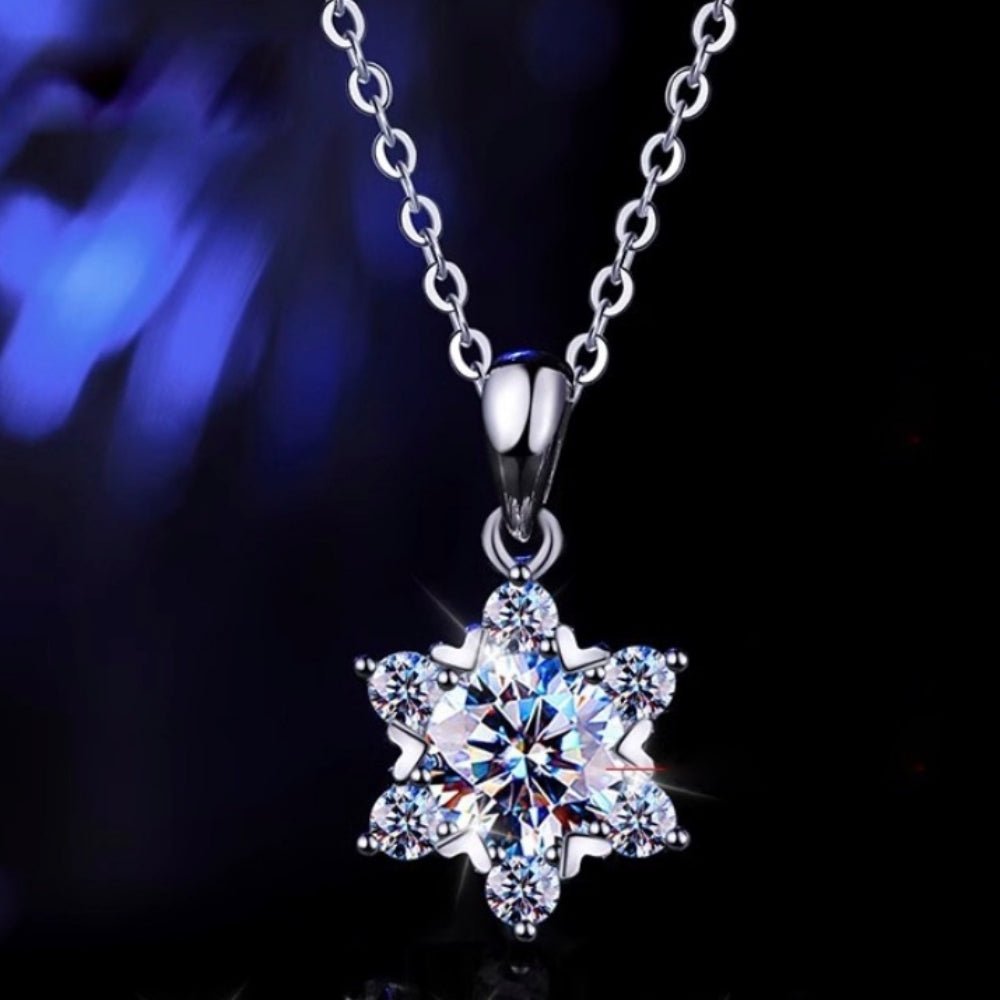 モアサナイトスノーフレークモチーフネックレス|オフィスカジュアル レディース 通販【ミレジェネ】