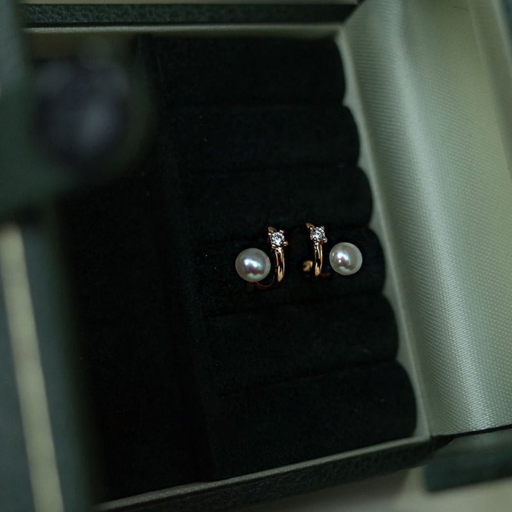 パールアクセントリングピアス|オフィスカジュアル レディース 通販【ミレジェネ】