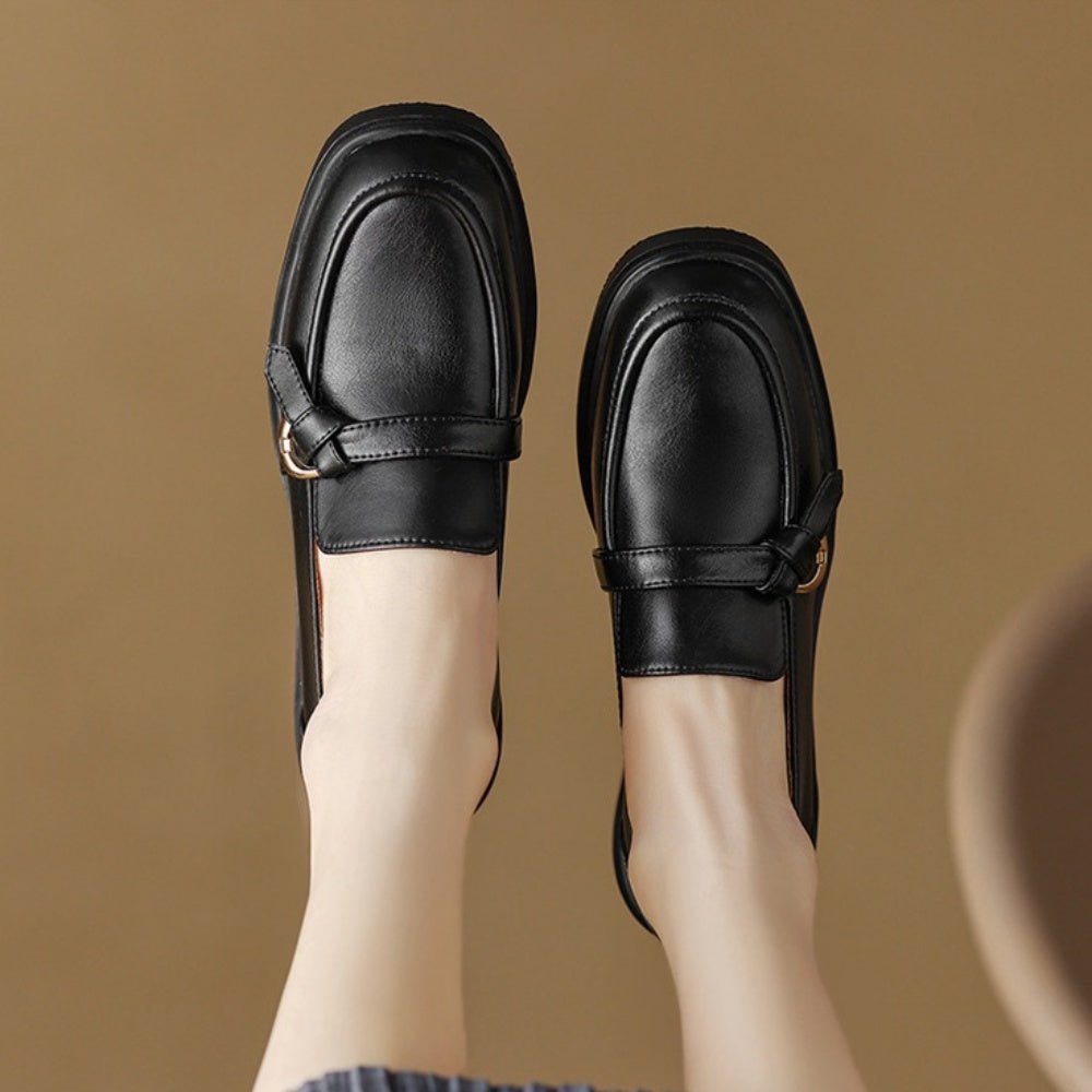 ベルトモチーフローファー|オフィスカジュアル レディース 通販【ミレジェネ】