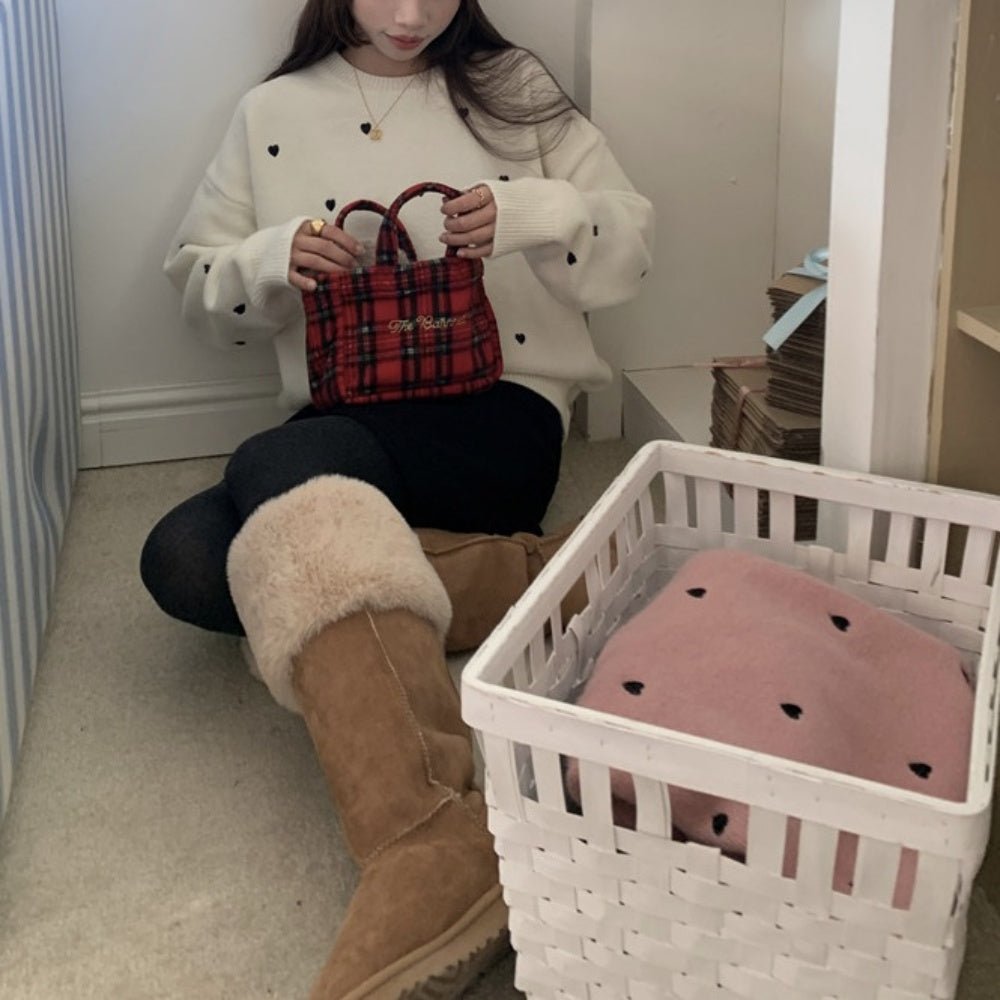 ハートドット刺繍ニットトップス|オフィスカジュアル レディース 通販【ミレジェネ】