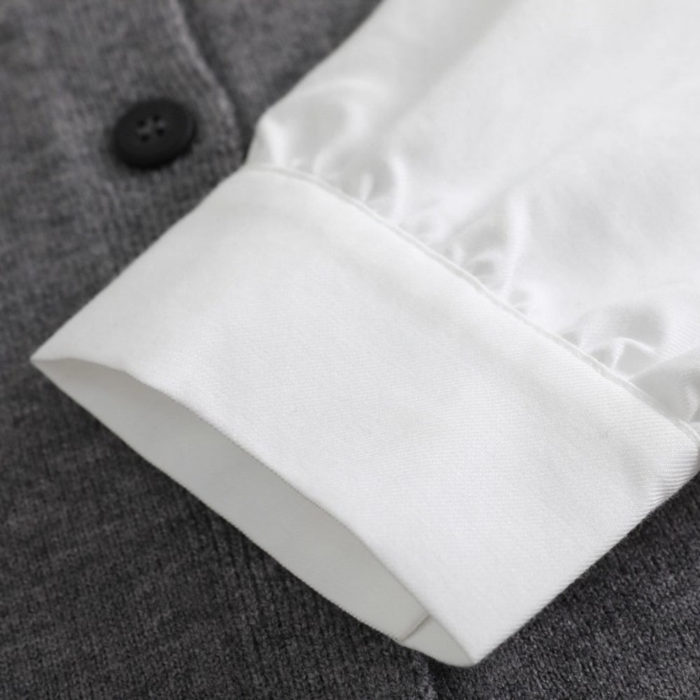 異素材ドッキングトップス|オフィスカジュアル レディース 通販【ミレジェネ】