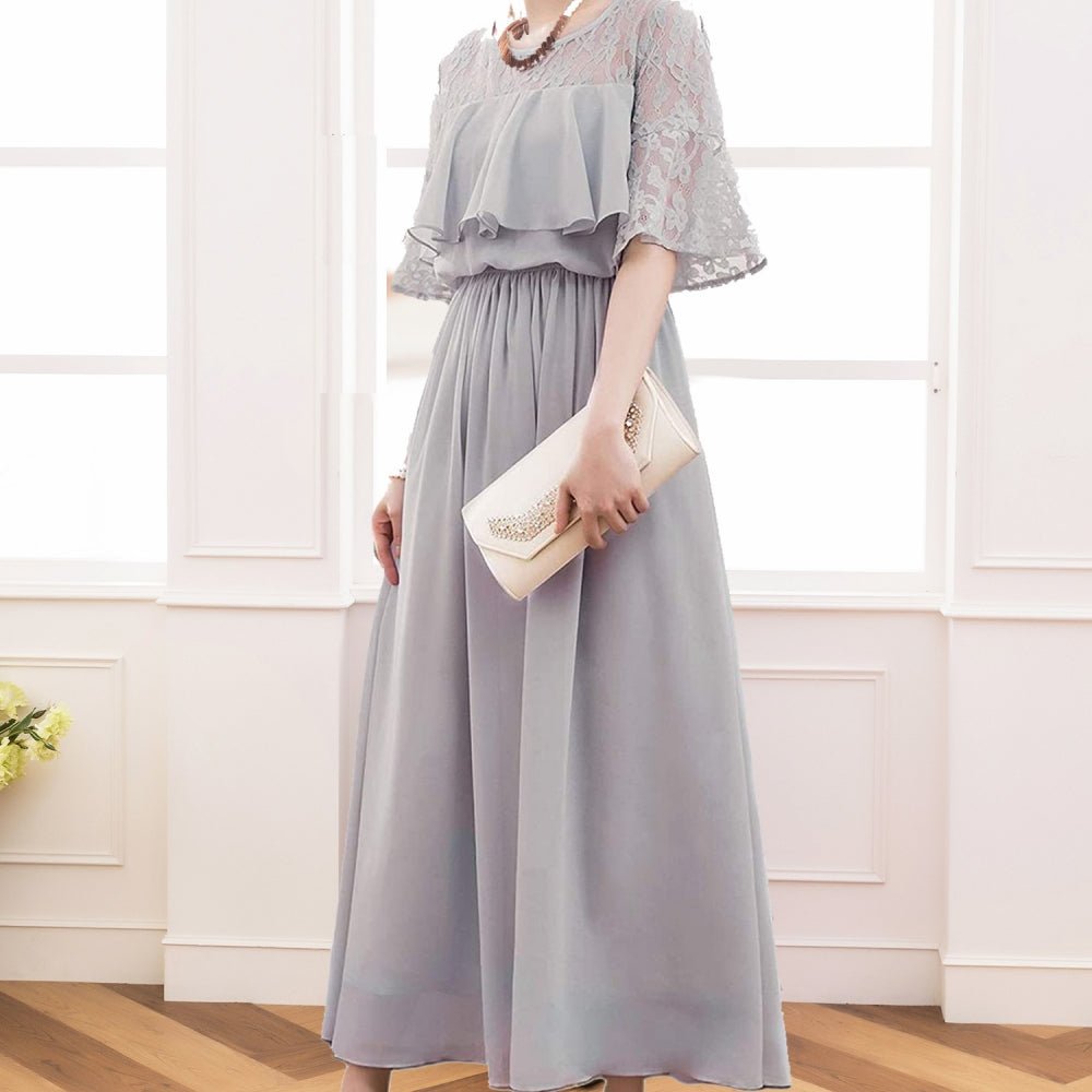 レース切り替えワンピース|オフィスカジュアル レディース 通販【ミレジェネ】