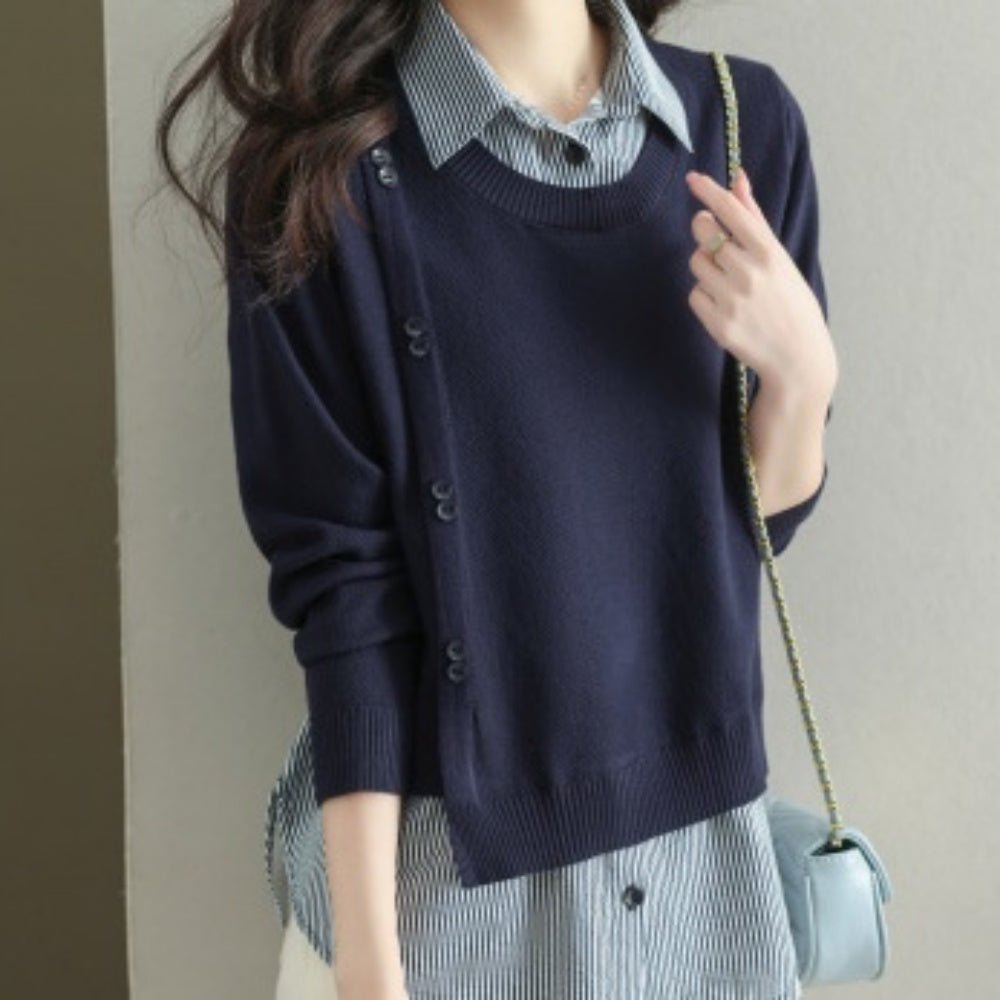 フェイクレイヤードニット|オフィスカジュアル レディース 通販【ミレジェネ】