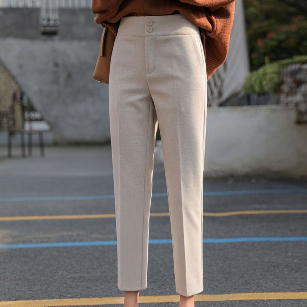 ウール地クロップドパンツ|オフィスカジュアル レディース 通販【ミレジェネ】