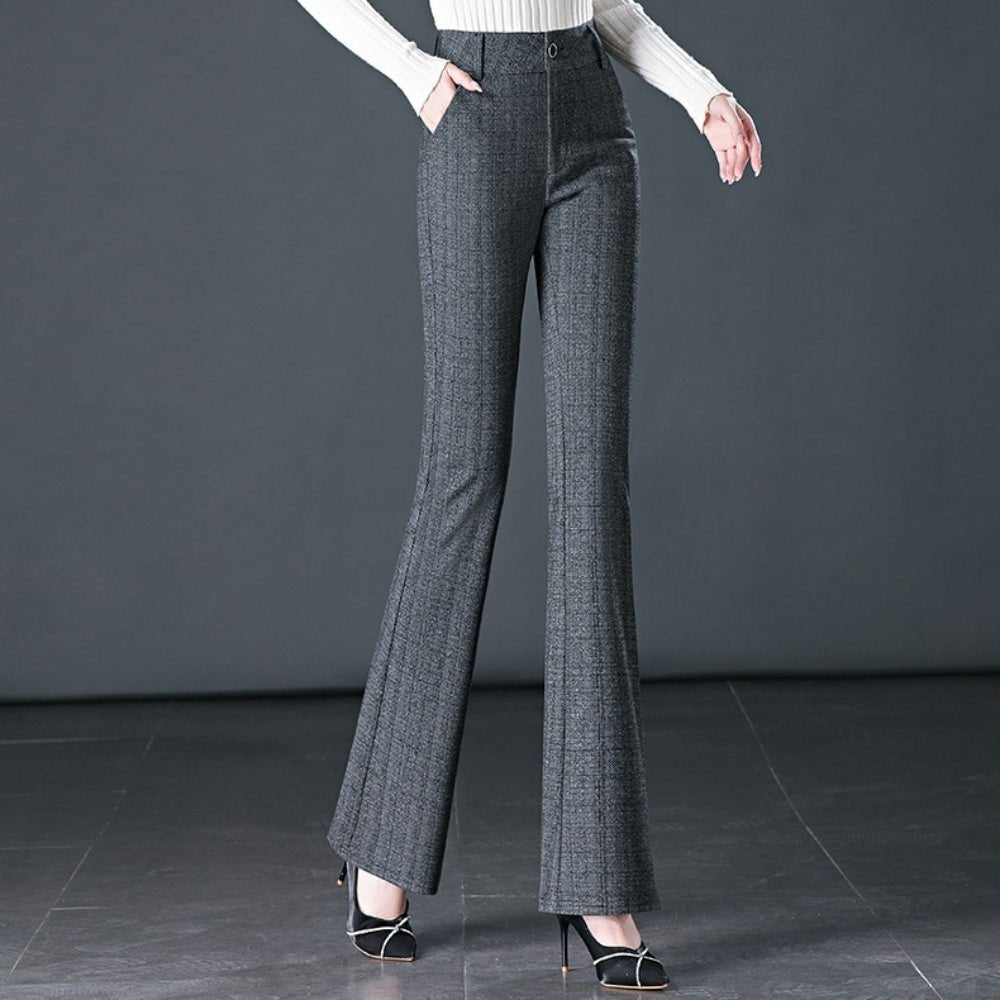 チェック柄フレアパンツ|オフィスカジュアル レディース 通販【ミレジェネ】