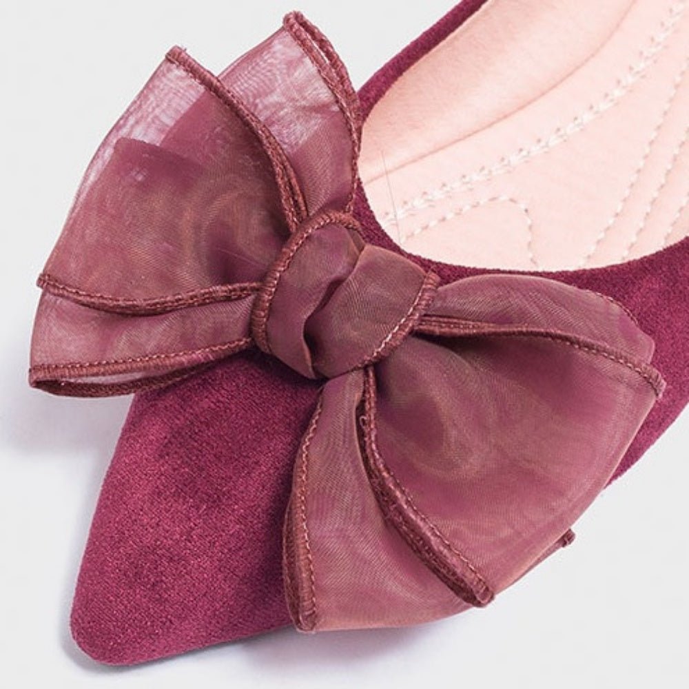 オーガンジーリボンフラットパンプス|オフィスカジュアル レディース 通販【ミレジェネ】