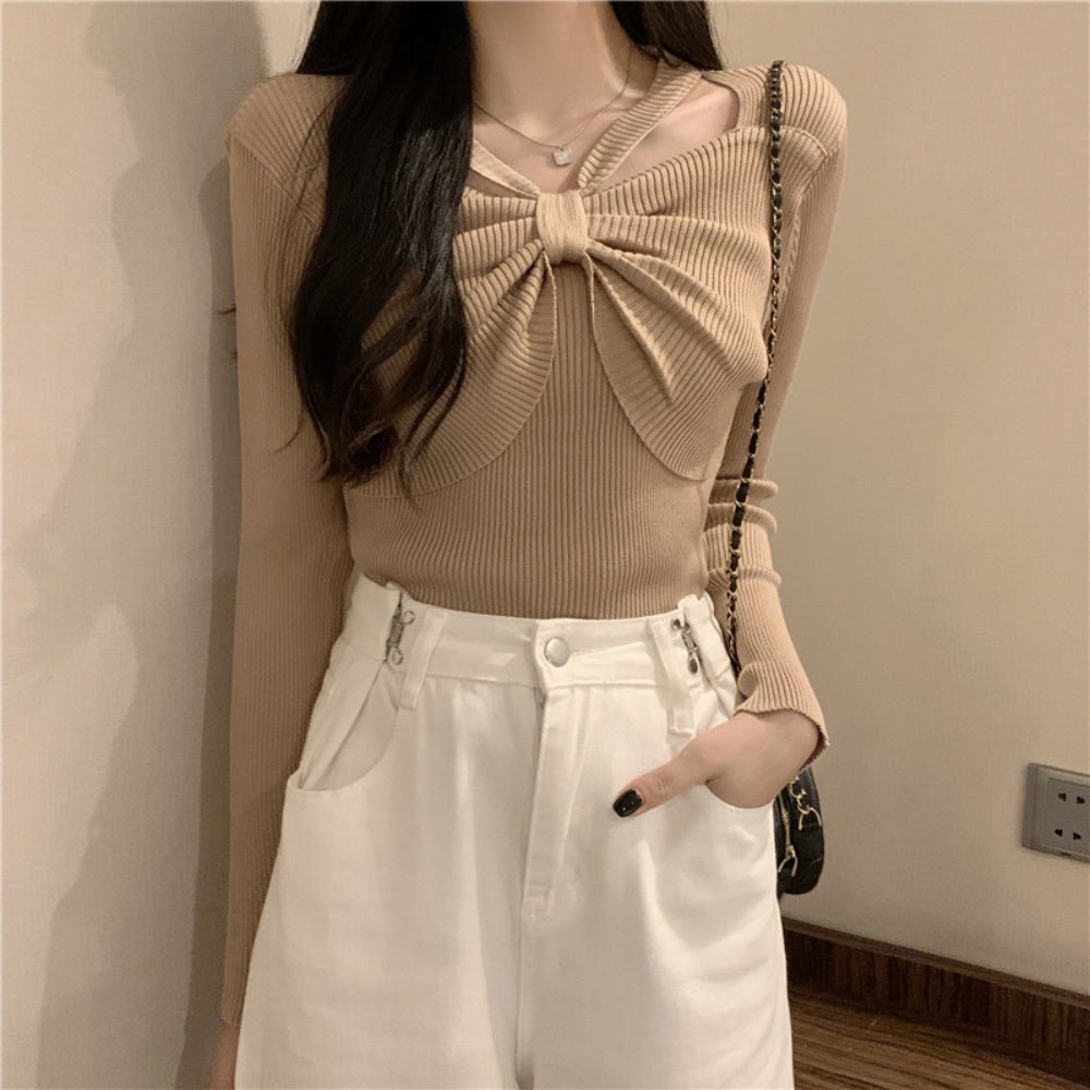 フロントリボンリブカットソー|オフィスカジュアル レディース 通販【ミレジェネ】