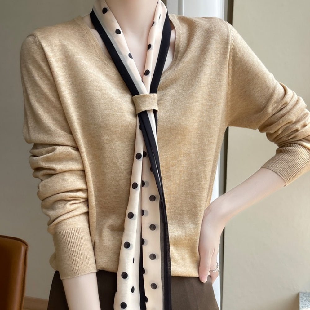 スカーフ付きニット|オフィスカジュアル レディース 通販【ミレジェネ】