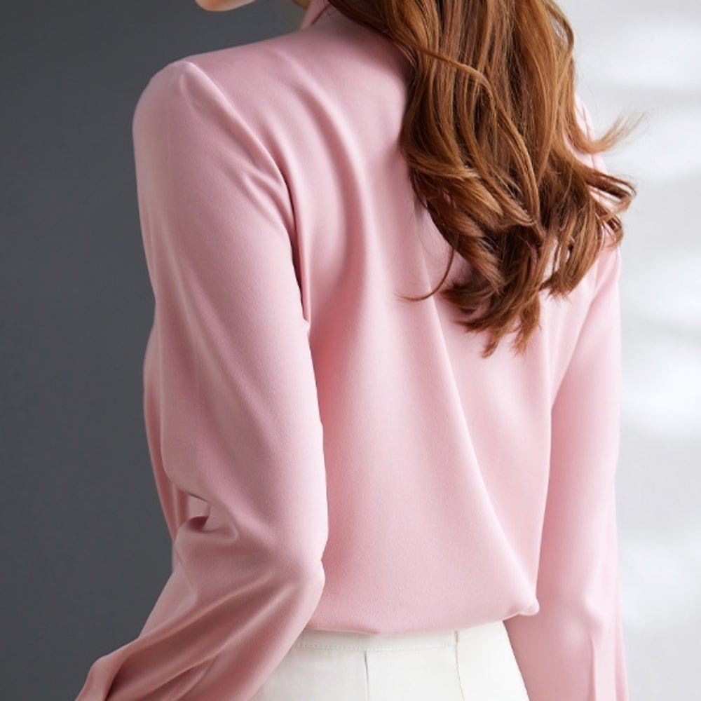 長袖ボウタイブラウス|オフィスカジュアル レディース 通販【ミレジェネ】