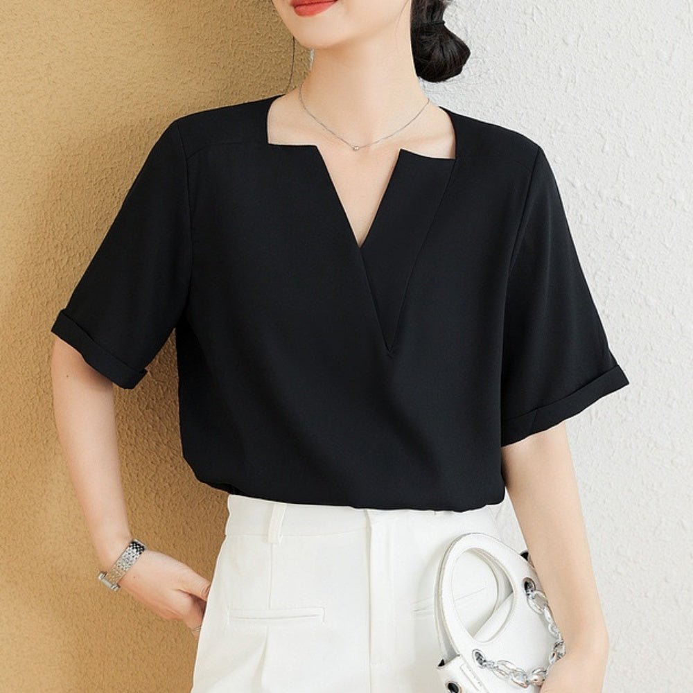 スキッパーカラートップス|オフィスカジュアル レディース 通販【ミレジェネ】