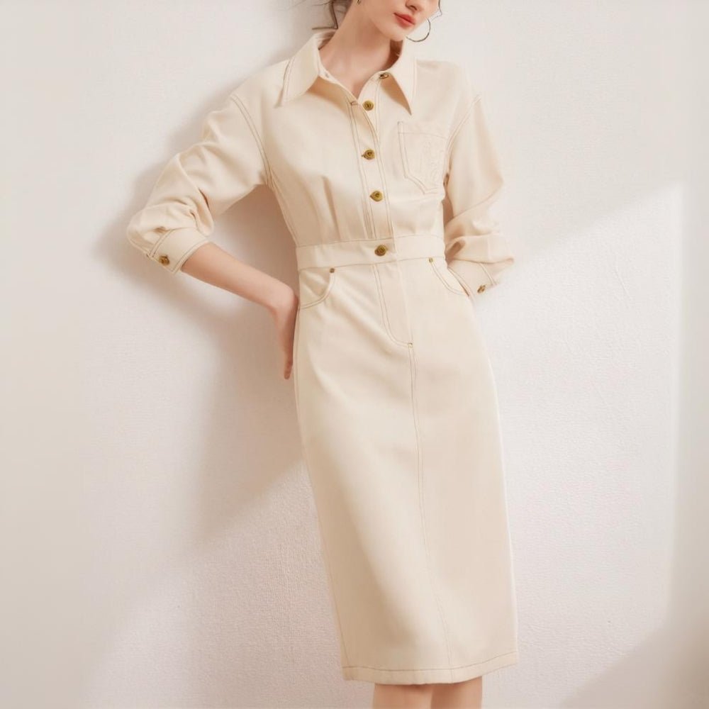 ウエストスリムシャツワンピース|オフィスカジュアル レディース 通販【ミレジェネ】