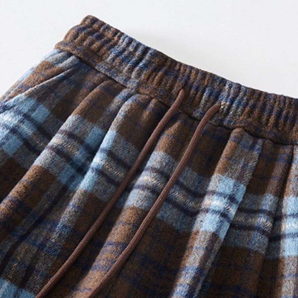 裏ボアチェックストレートパンツ|オフィスカジュアル レディース 通販【ミレジェネ】