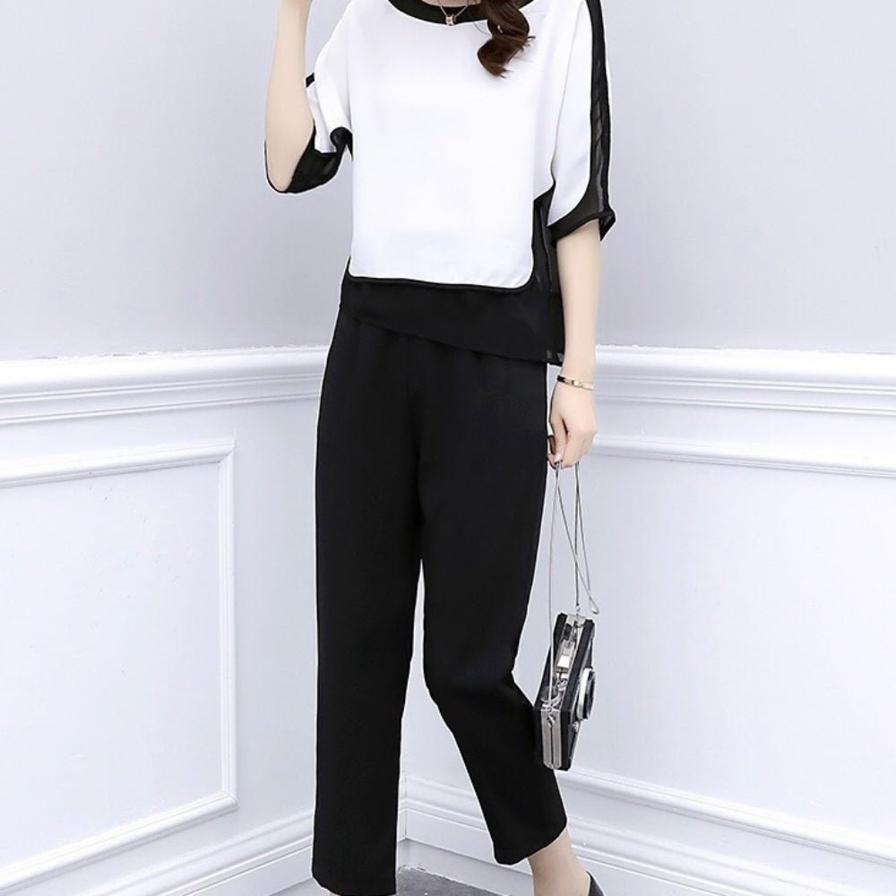 バイカラーパンツセットアップ|オフィスカジュアル レディース 通販【ミレジェネ】