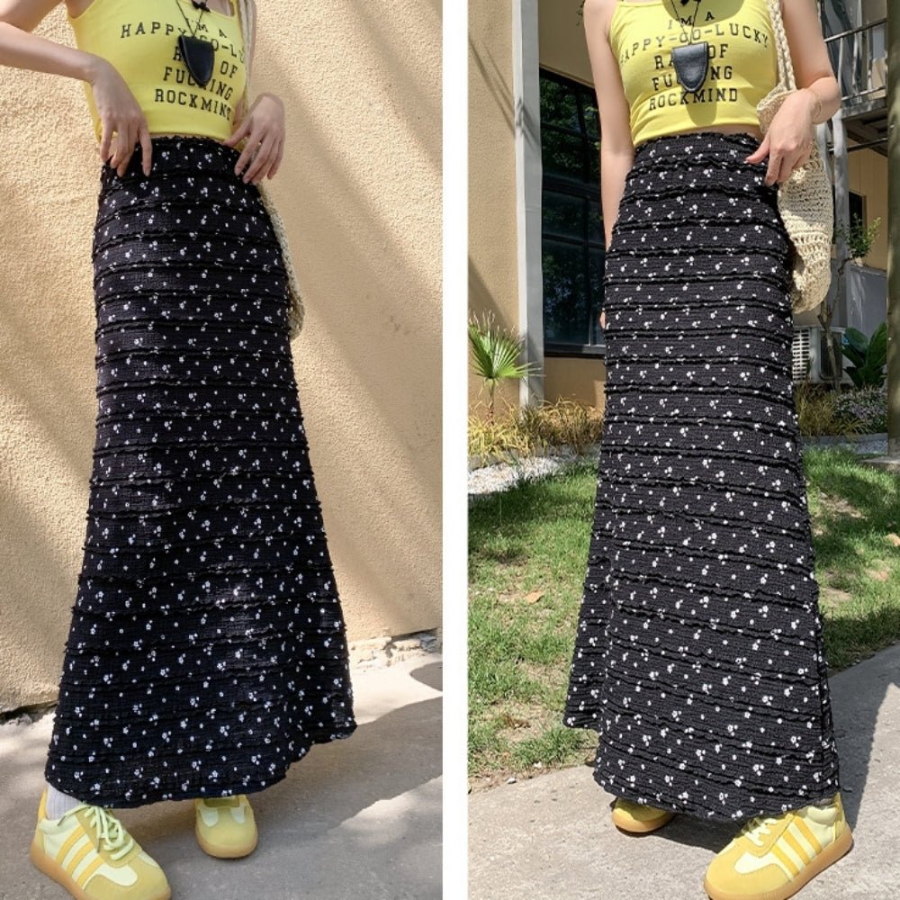 小花柄フリルマーメイドスカート|オフィスカジュアル レディース 通販【ミレジェネ】