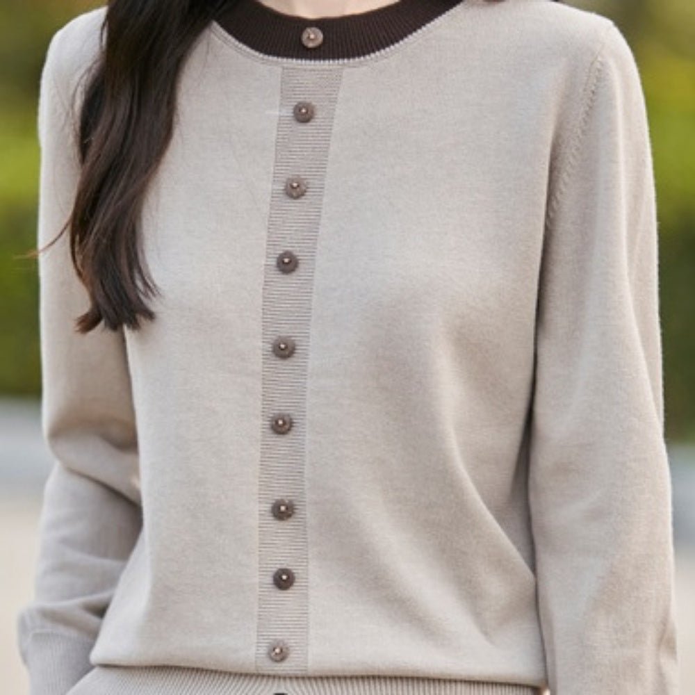 フロントスリットカーディガン風ニット|オフィスカジュアル レディース 通販【ミレジェネ】