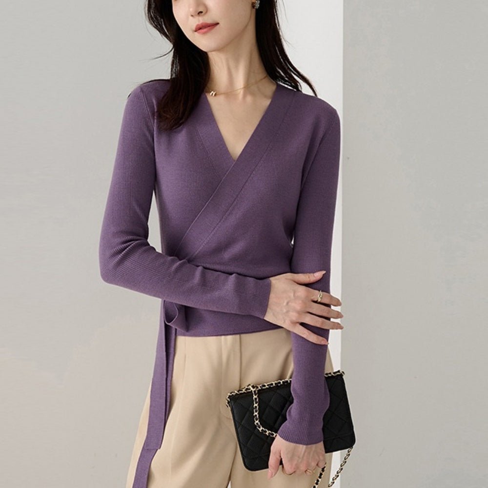 カシュクールニット|オフィスカジュアル レディース 通販 Millennial Generation【ミレジェネ】