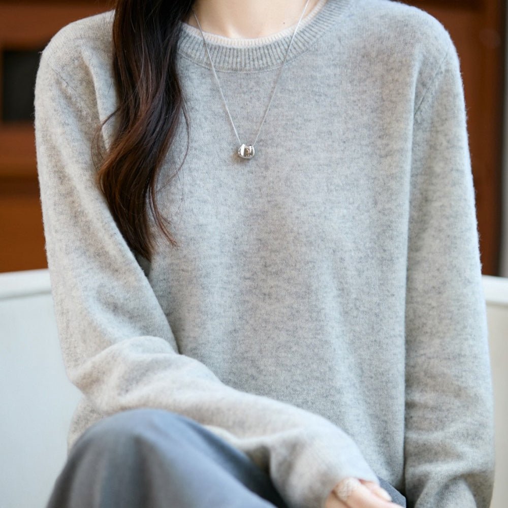 首元バイカラーニット|オフィスカジュアル レディース 通販【ミレジェネ】