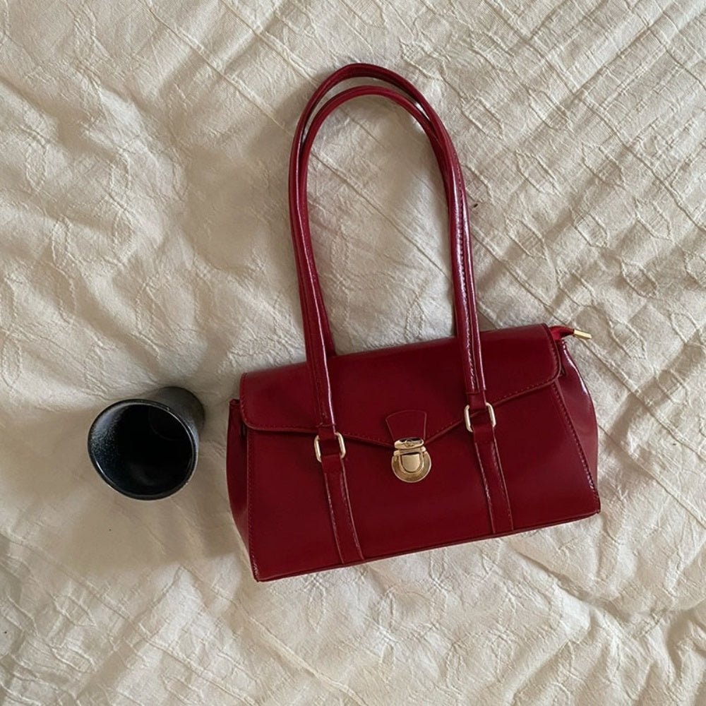 金具付き横長フラップバッグ|オフィスカジュアル レディース 通販【ミレジェネ】