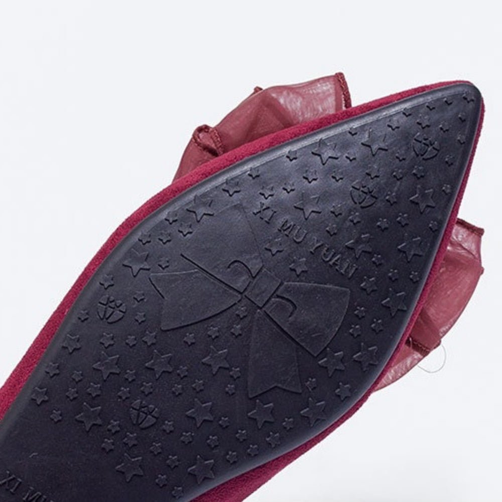 オーガンジーリボンフラットパンプス|オフィスカジュアル レディース 通販【ミレジェネ】