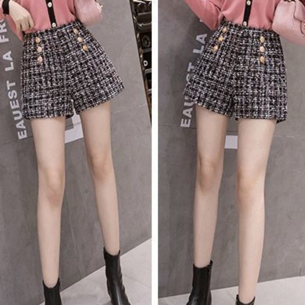 フロントボタンツイードショートパンツ|オフィスカジュアル レディース 通販【ミレジェネ】