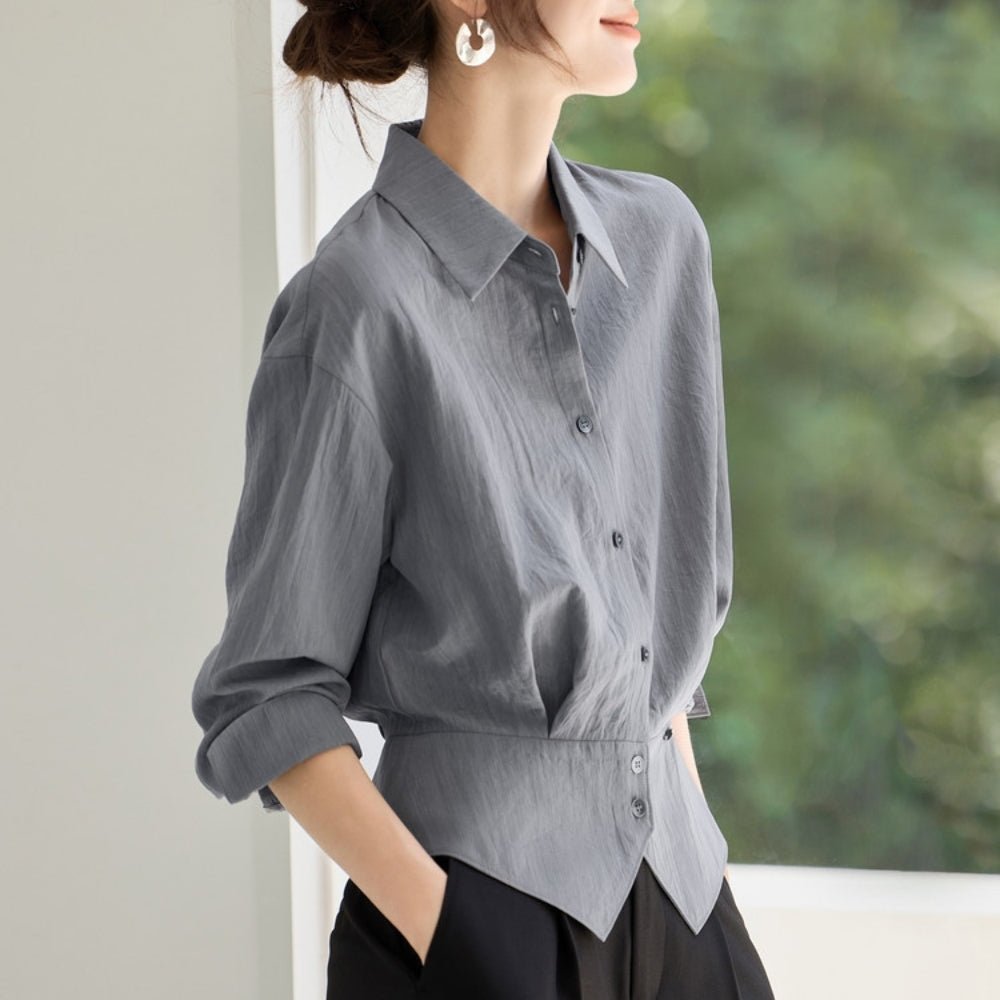 ウエストシェイプブラウス|オフィスカジュアル レディース 通販【ミレジェネ】