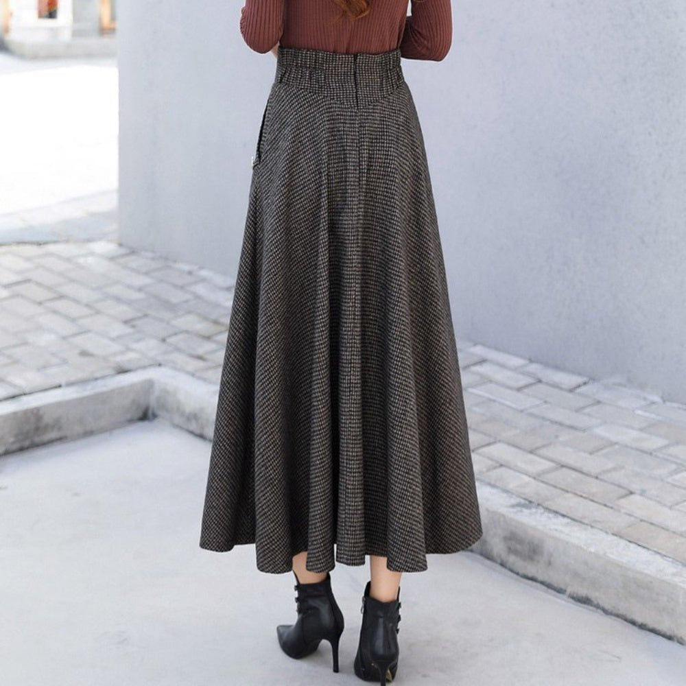 千鳥柄ハイウエストスカート|オフィスカジュアル レディース 通販【ミレジェネ】