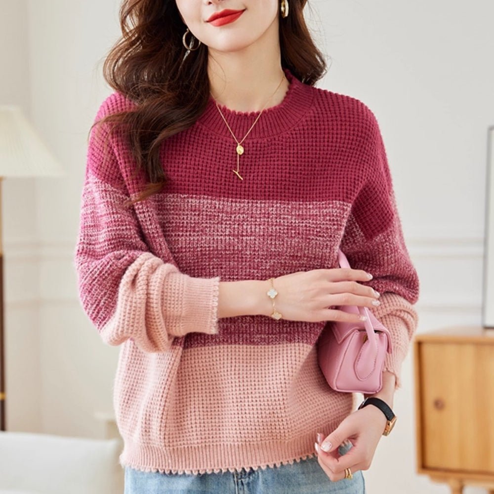 グラデーションデザインニット|オフィスカジュアル レディース 通販【ミレジェネ】