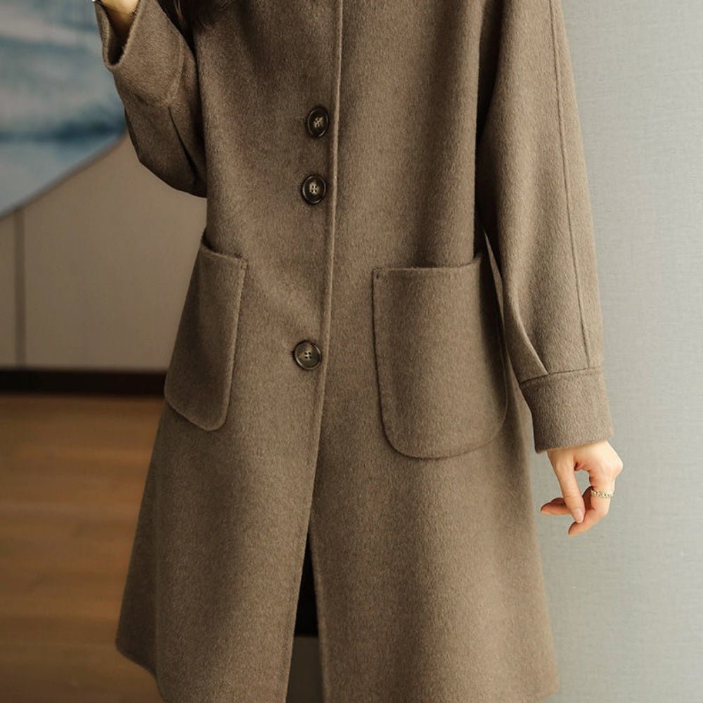 デザイン配置ボタンステンカラーコート|オフィスカジュアル レディース 通販【ミレジェネ】