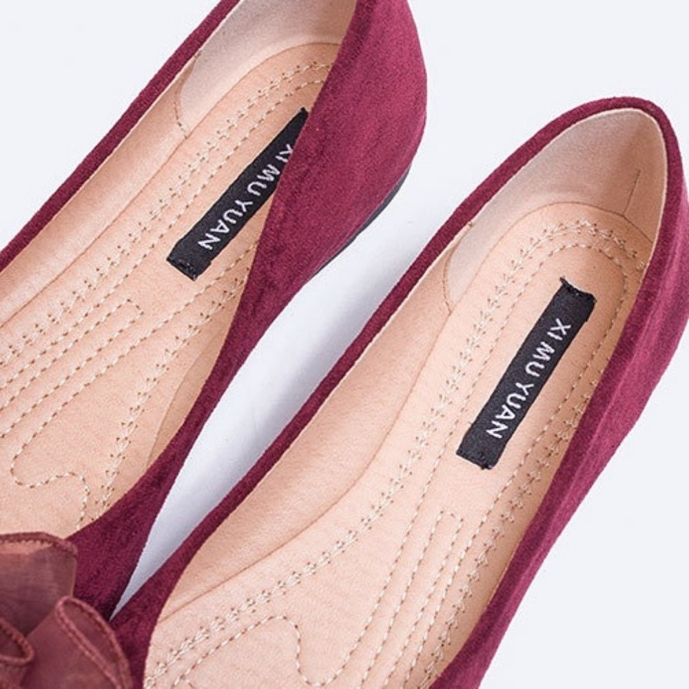 オーガンジーリボンフラットパンプス|オフィスカジュアル レディース 通販【ミレジェネ】