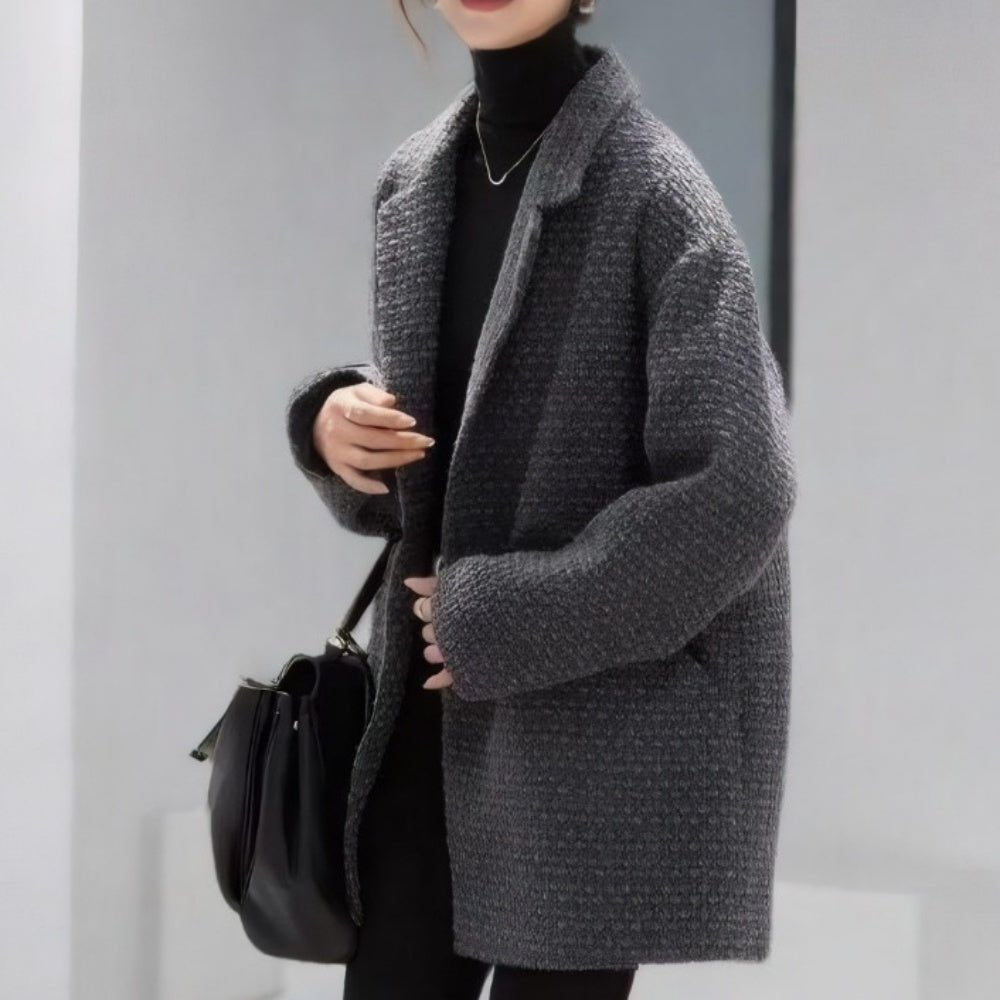 ツイードミドル丈テーラードコート|オフィスカジュアル レディース 通販 Millennial Generation【ミレジェネ】