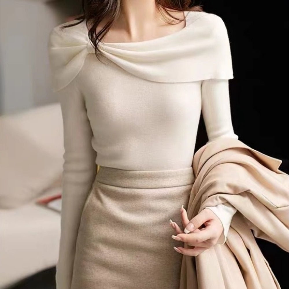 胸元リボンニット|オフィスカジュアル レディース 通販 Millennial Generation【ミレジェネ】