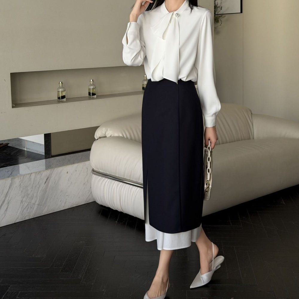 レイヤースリットミディスカート|オフィスカジュアル レディース 通販【ミレジェネ】