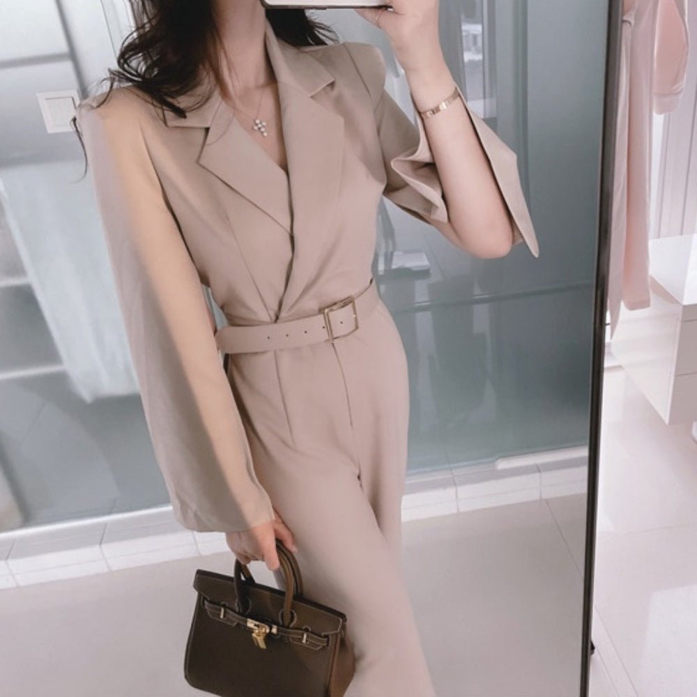 スリットスリーブオールインワン|オフィスカジュアル レディース 通販【ミレジェネ】