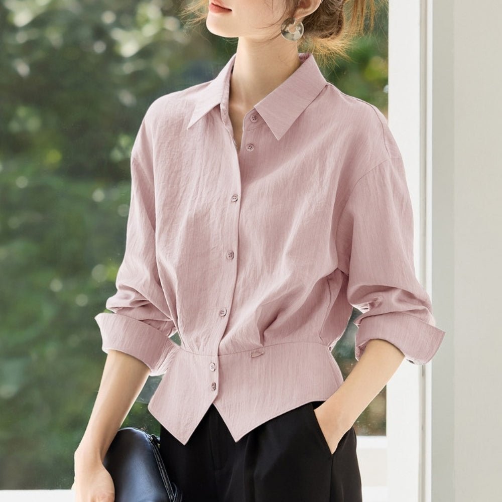 ウエストシェイプブラウス|オフィスカジュアル レディース 通販【ミレジェネ】