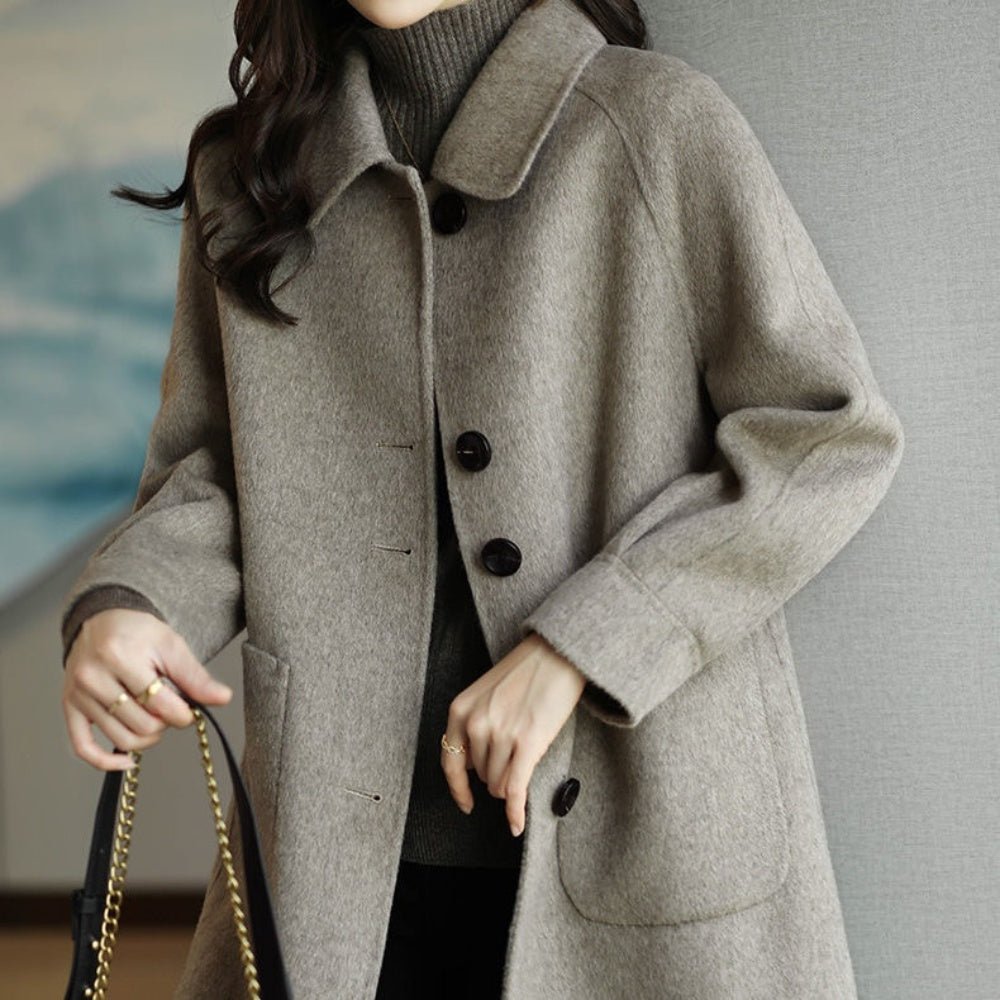 デザイン配置ボタンステンカラーコート|オフィスカジュアル レディース 通販【ミレジェネ】