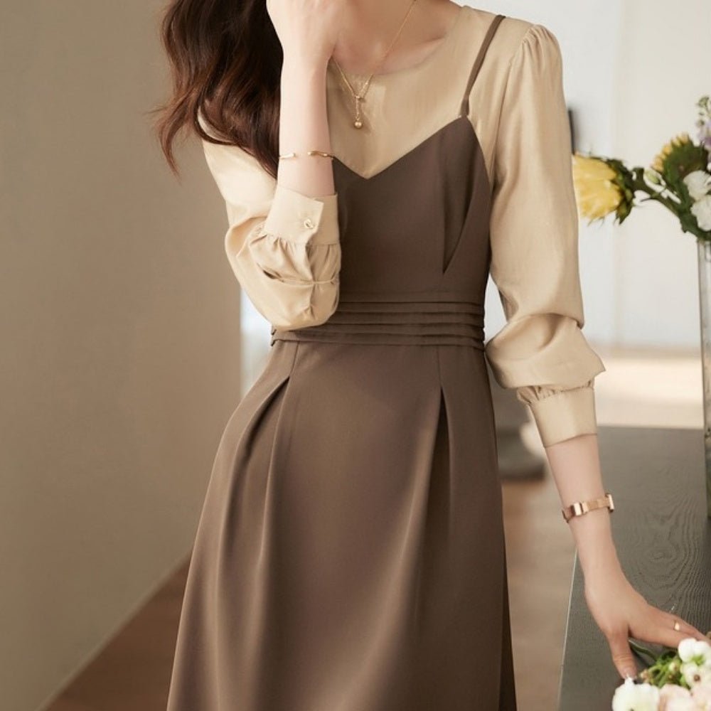 ドッキングフレアワンピース|オフィスカジュアル レディース 通販【ミレジェネ】