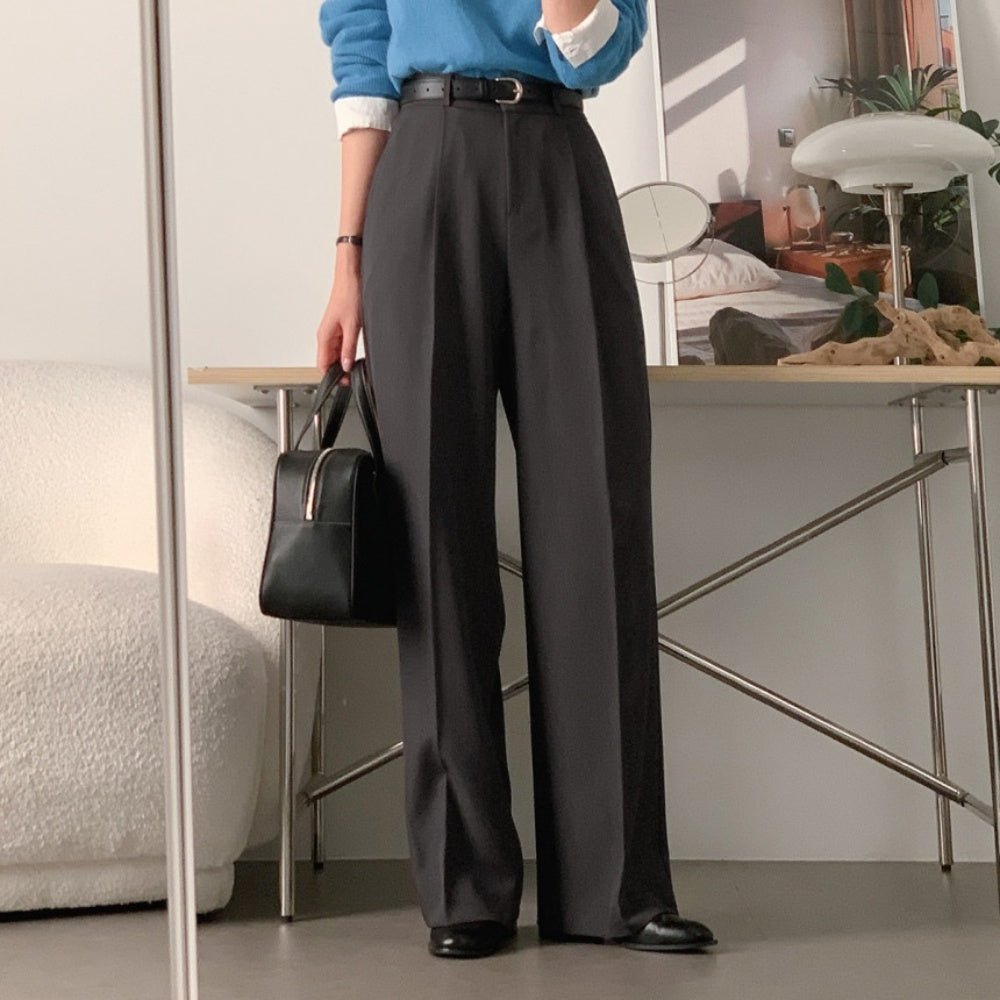 ワンタック入りストレートパンツ|オフィスカジュアル レディース 通販【ミレジェネ】
