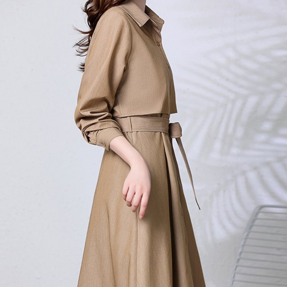 レギュラーカラーブラウスワンピース|オフィスカジュアル レディース 通販【ミレジェネ】