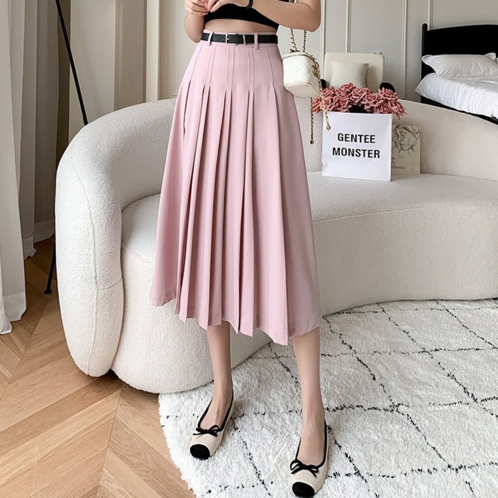 プリーツロングスカート|オフィスカジュアル レディース 通販【ミレジェネ】