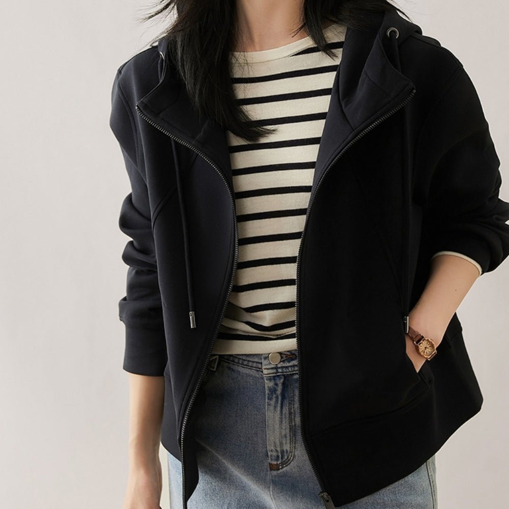 シルキージップアップパーカー|オフィスカジュアル レディース 通販【ミレジェネ】