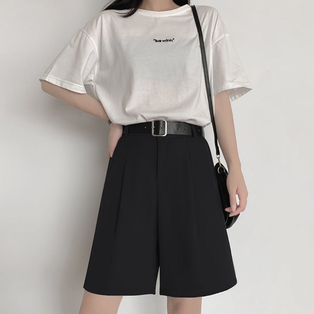 タック入りハーフパンツ|オフィスカジュアル レディース 通販【ミレジェネ】