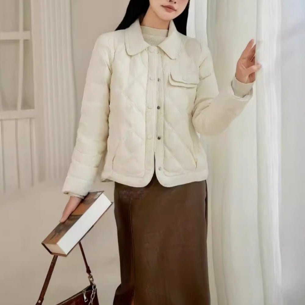 オフィスカジュアル 冬 軽ダウンジャケット ミレジェネ