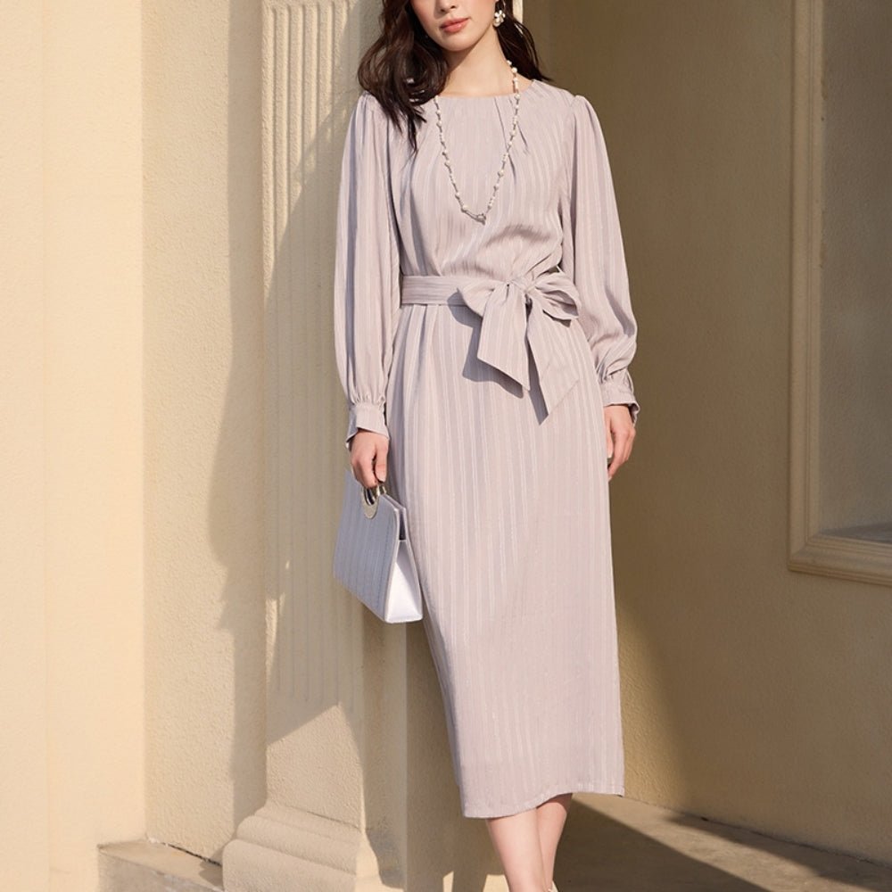 パフスリーブエレガントワンピース|オフィスカジュアル レディース 通販【ミレジェネ】