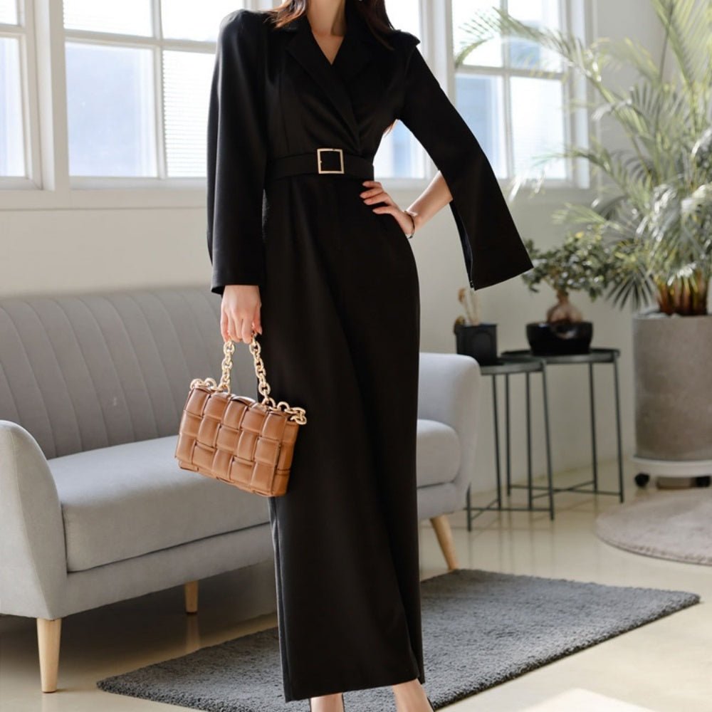 スリットスリーブオールインワン|オフィスカジュアル レディース 通販【ミレジェネ】