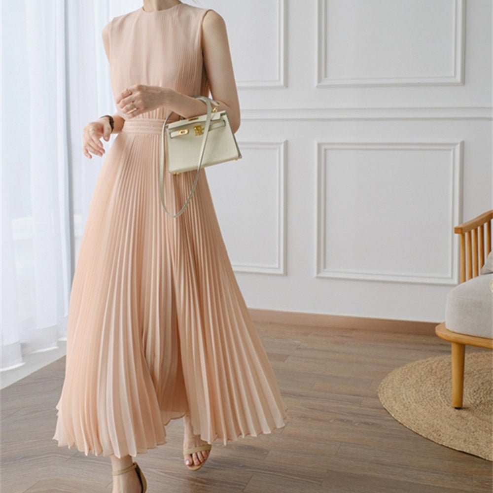 ノースリーブプリーツワンピース|オフィスカジュアル レディース 通販【ミレジェネ】