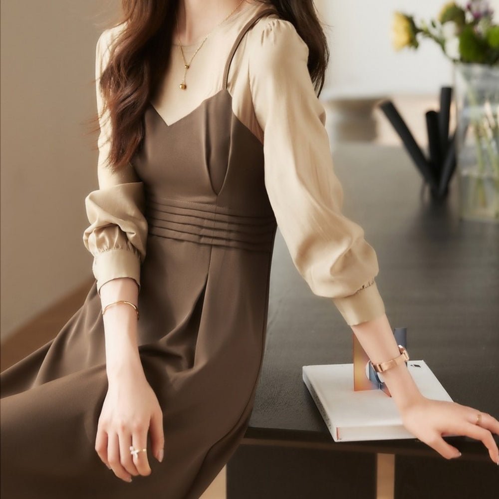 ドッキングフレアワンピース|オフィスカジュアル レディース 通販【ミレジェネ】