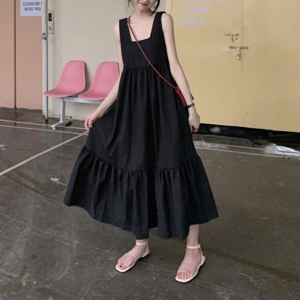 スクエアネックティアードワンピース|オフィスカジュアル レディース 通販【ミレジェネ】