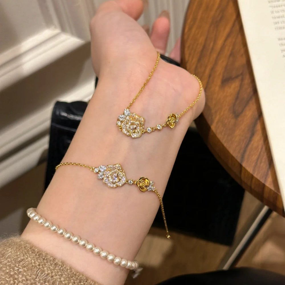 チタンローズモチーフジュエリーセット|オフィスカジュアル レディース 通販【ミレジェネ】